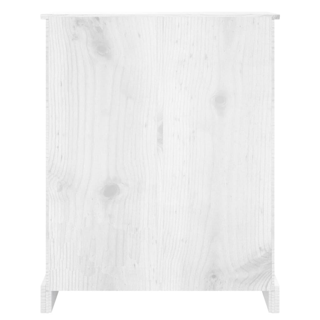 3-Tier Bookcase Mexican Pine Corona Range White 81x29x100 cm Price