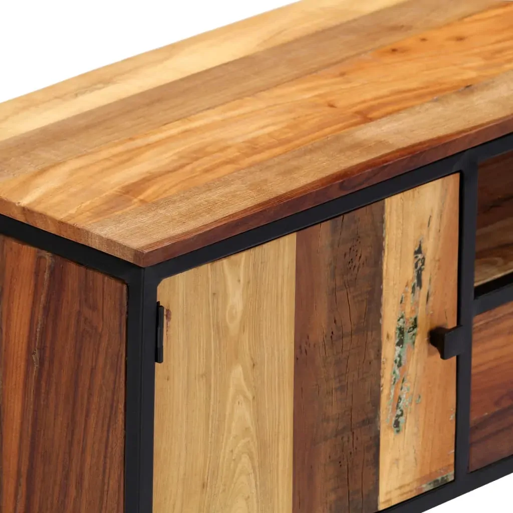 TV Cabinet 120x30x40 cm Solid Reclaimed Wood and Steel Price