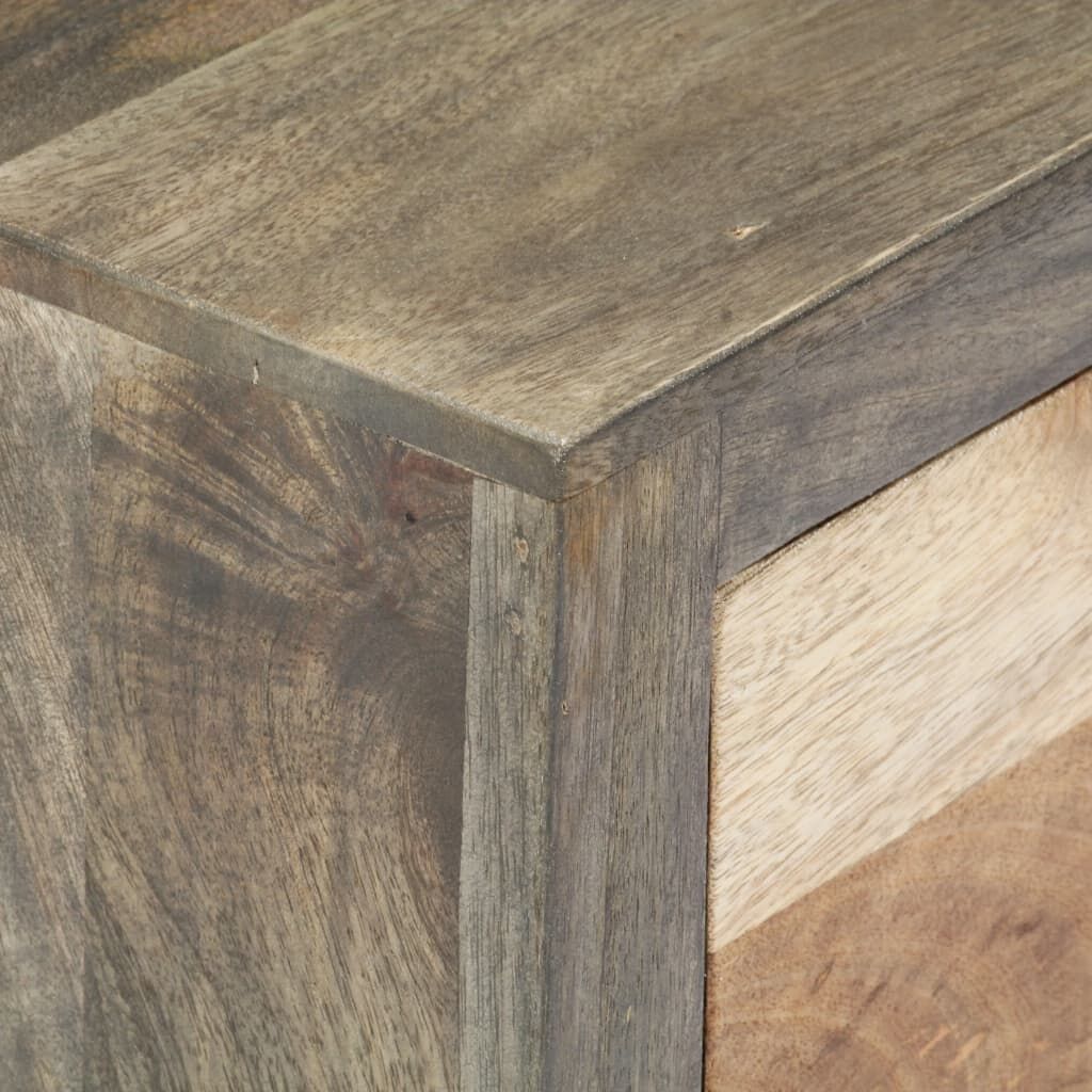 Side Cabinet Grey 75x30x60 cm Solid Mango Wood Price