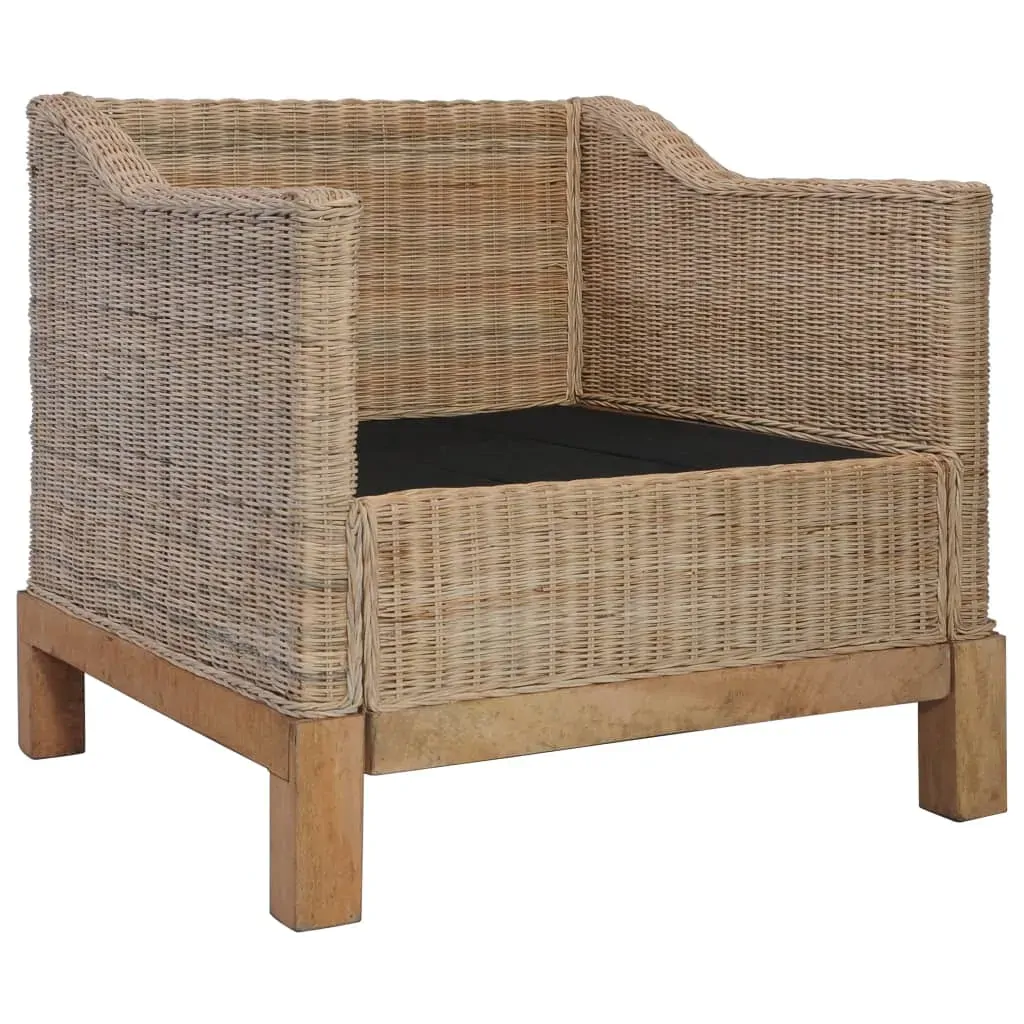 Armchair with Cushions Natural Rattan Price