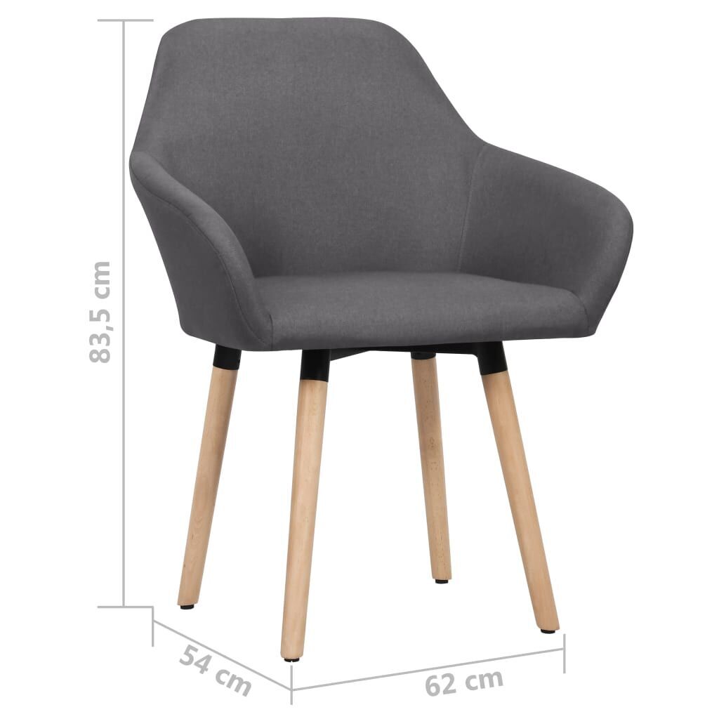 Dining Chairs 2 pcs Dark Grey Fabric Price