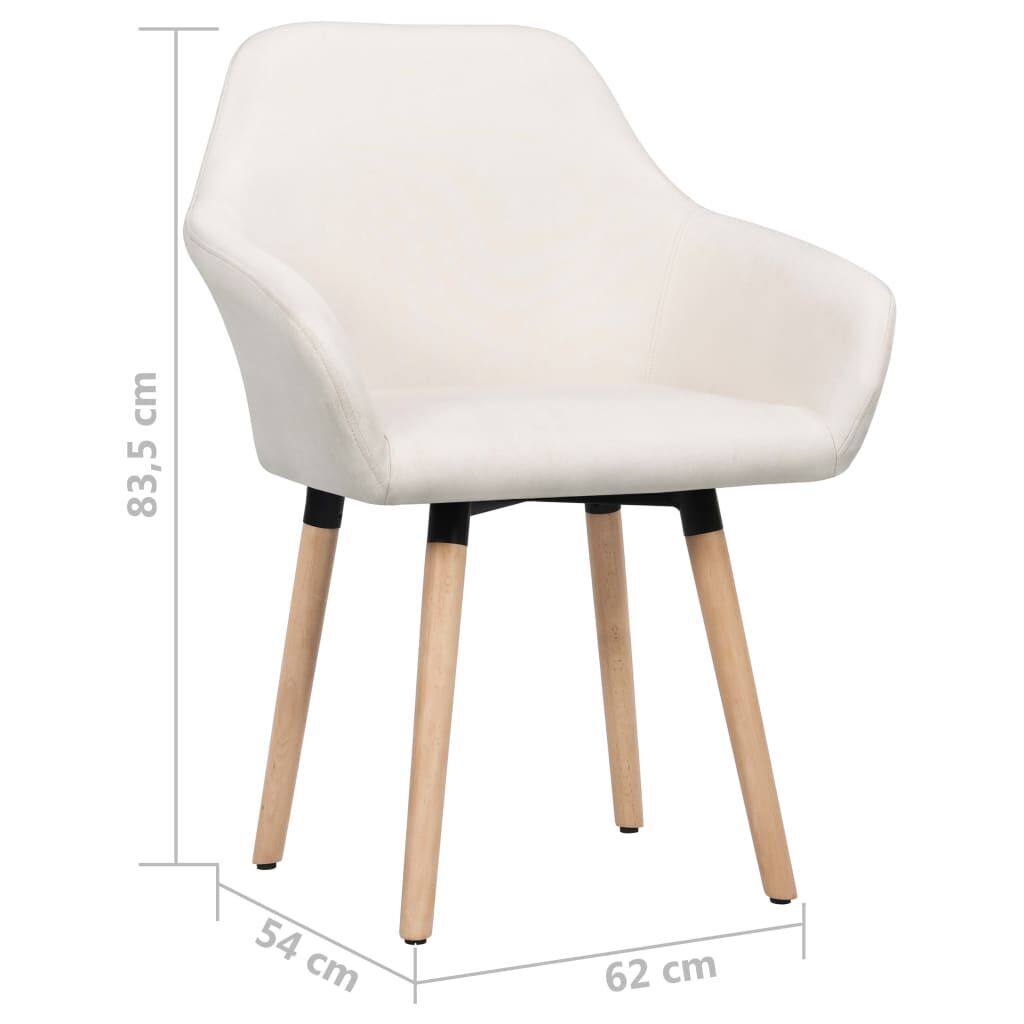 Dining Chairs 2 pcs Cream Fabric Price