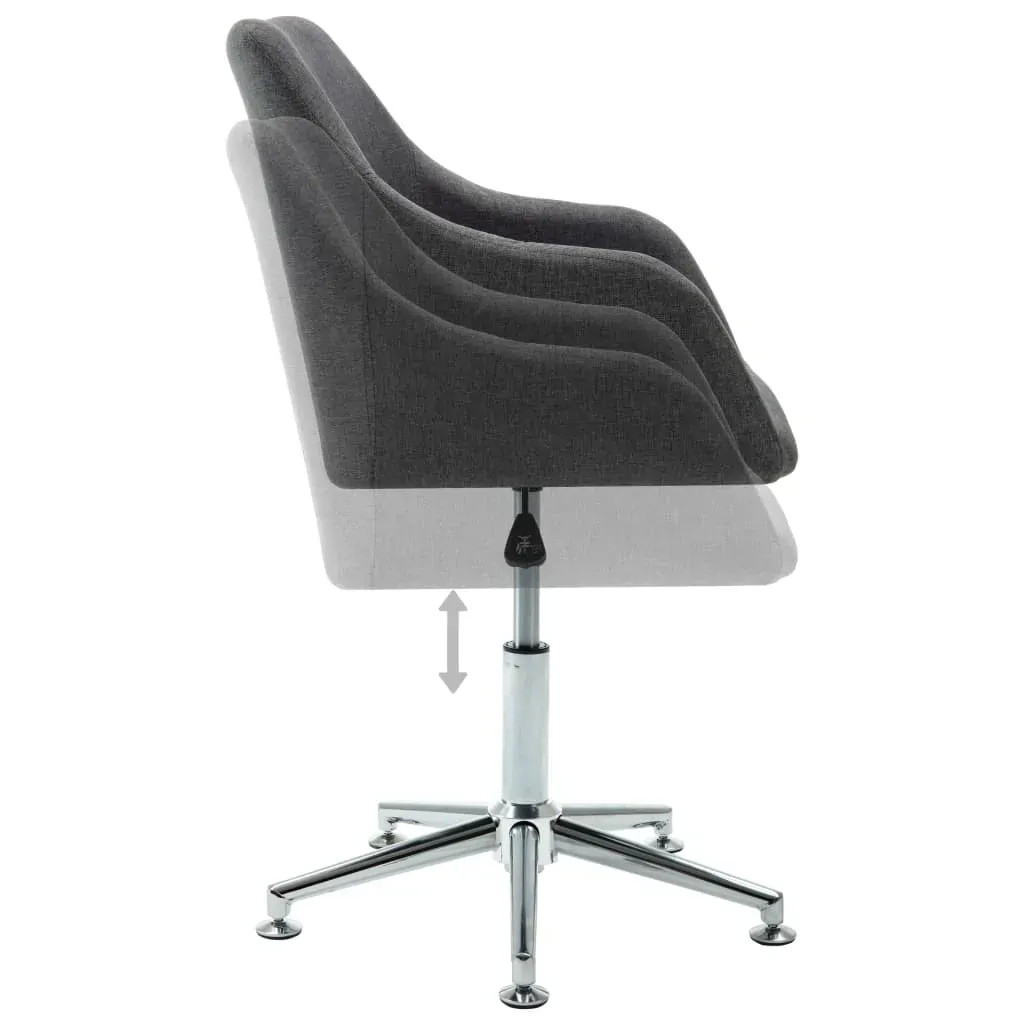 Swivel Dining Chair Dark Grey Fabric Price