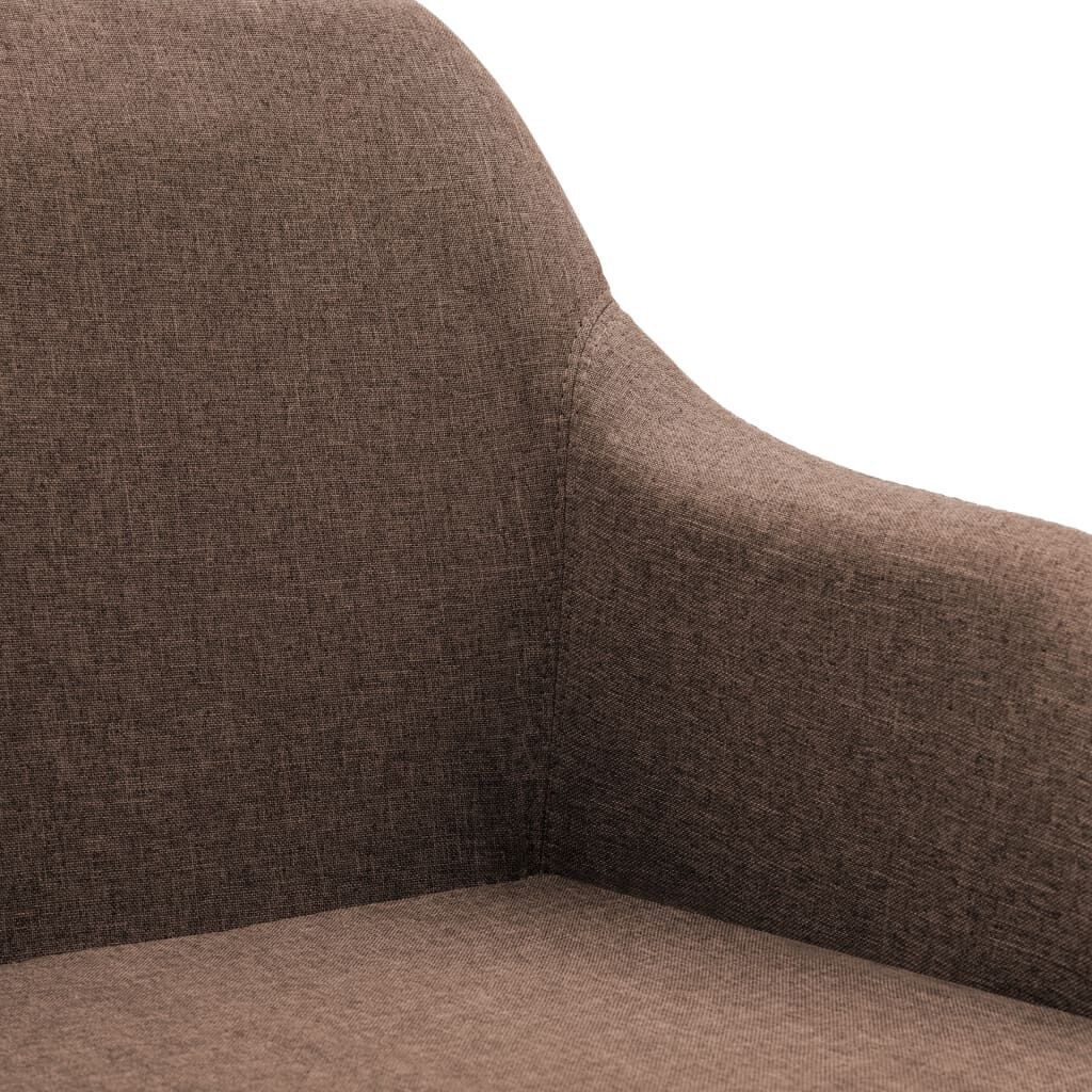 Swivel Dining Chair Brown Fabric Price