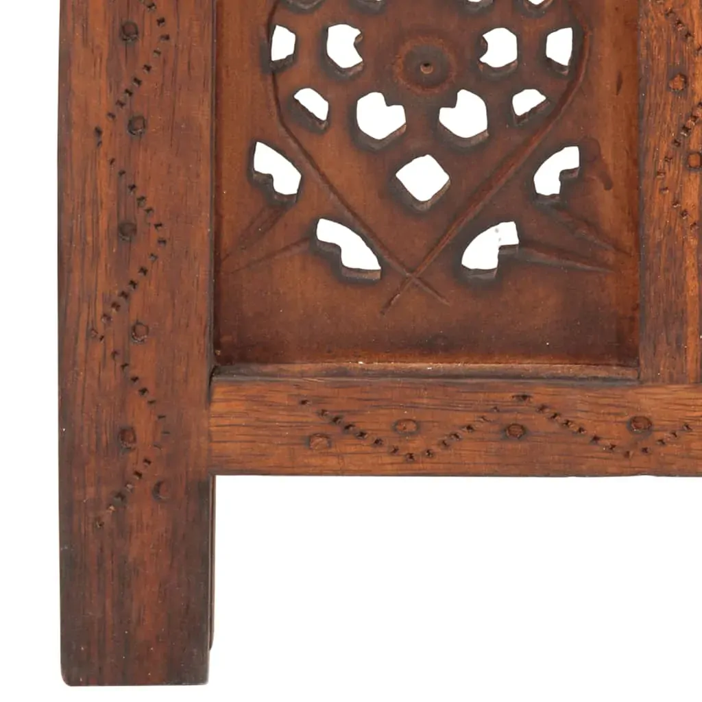 Hand Carved 3-Panel Room Divider Brown 120x165 cm Solid Mango Wood Price