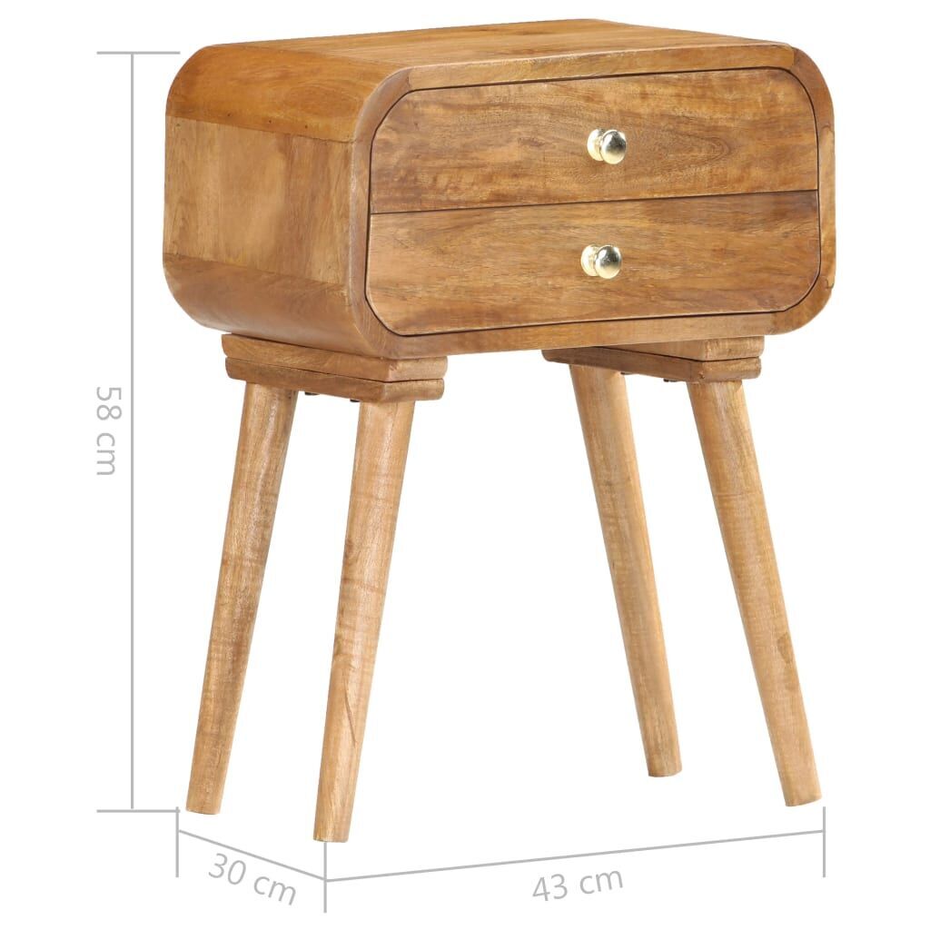 Bedside Cabinet 43x30x58 cm Solid Mango Wood Price