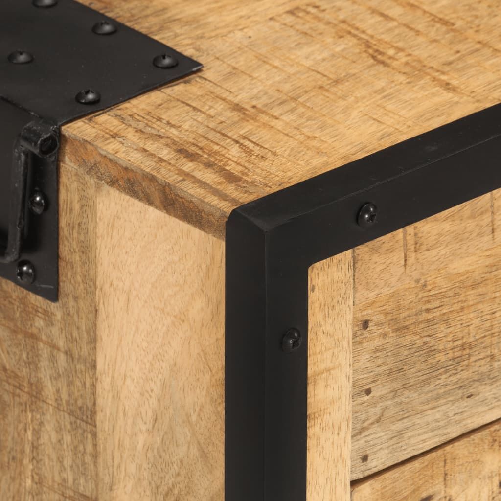 Bedside Cabinet 43x30x51 cm Solid Rough Mango Wood Price
