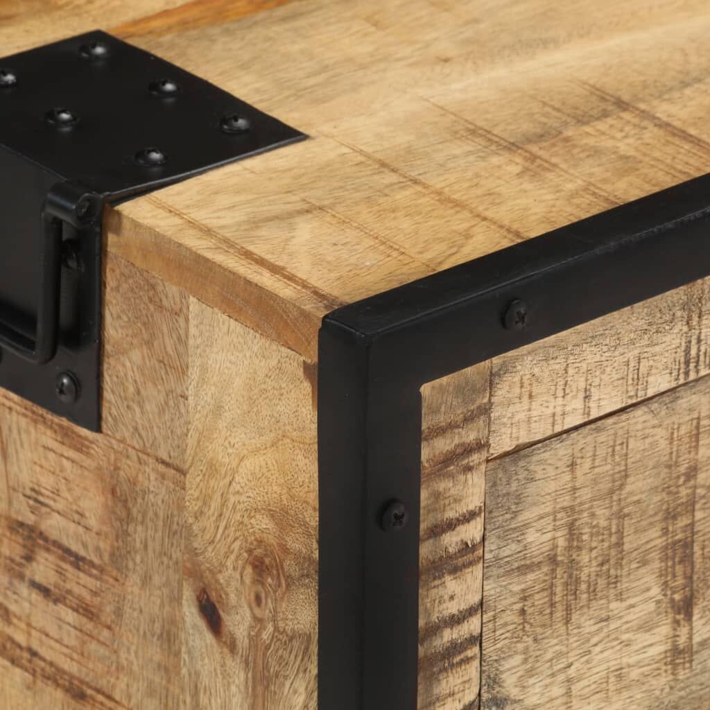 Sideboard 100x31x60 cm Solid Rough Mango Wood Price
