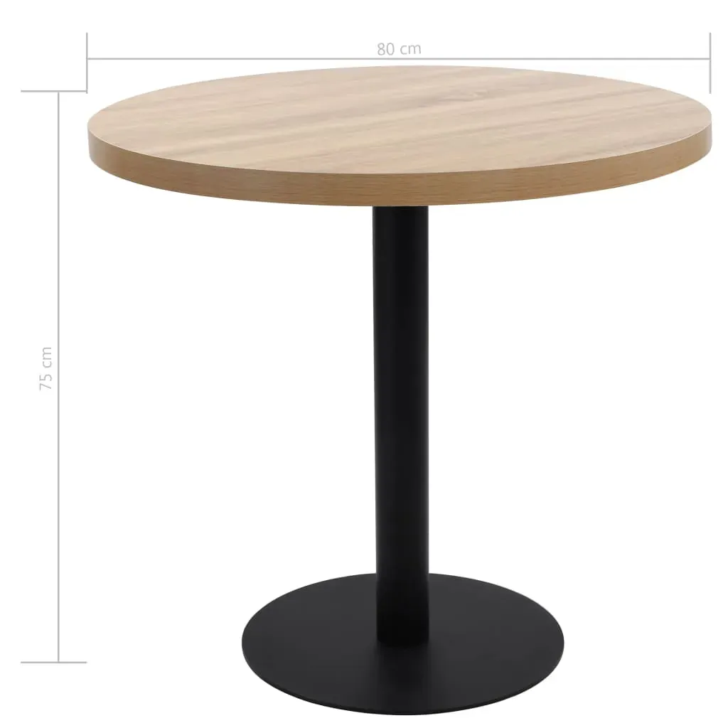Bistro Table Light Brown 80 cm MDF Price
