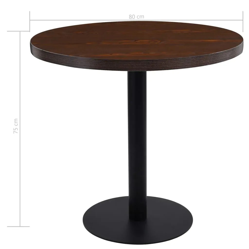 Bistro Table Dark Brown 80 cm MDF Price