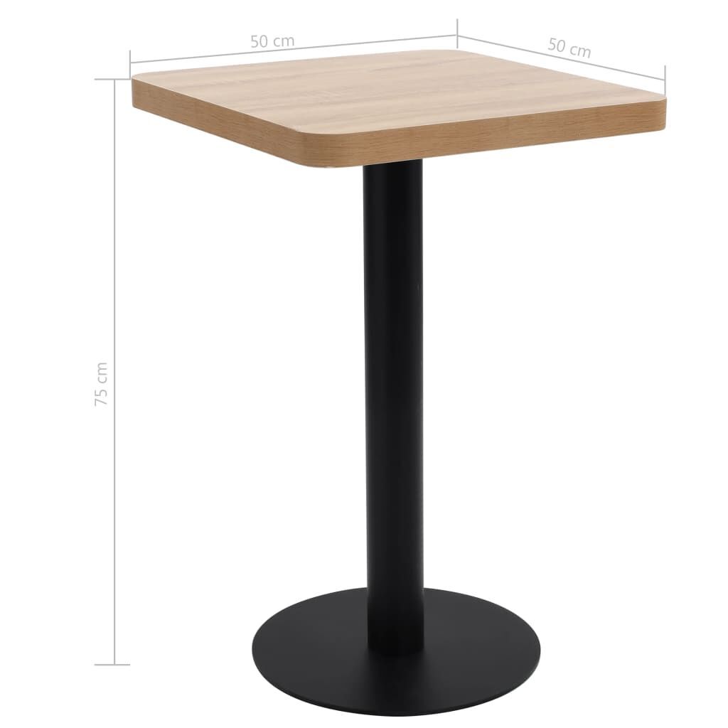 Bistro Table Light Brown 50x50 cm MDF Price