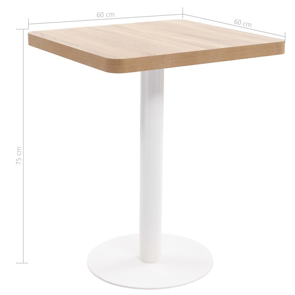 Bistro Table Light Brown 60x60 cm MDF Price