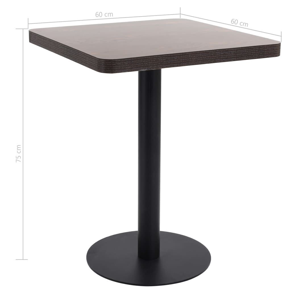 Bistro Table Dark Brown 60x60 cm MDF Price