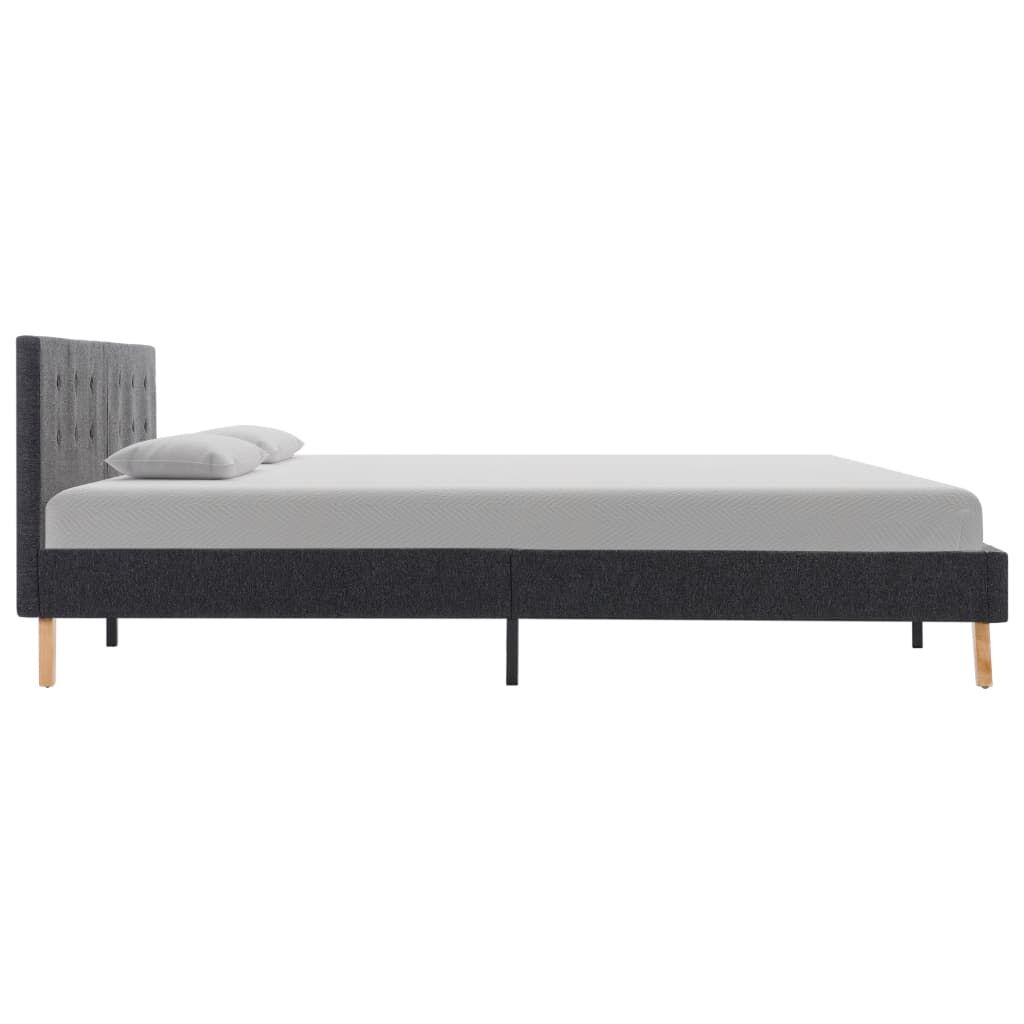Bed Frame without Mattress Grey Fabric 183x203 cm King Price