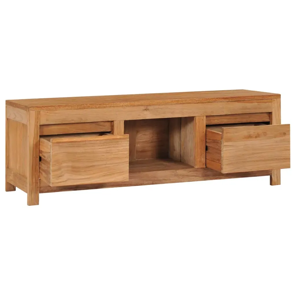 TV Cabinet 100x30x35 cm Solid Teak Wood Price