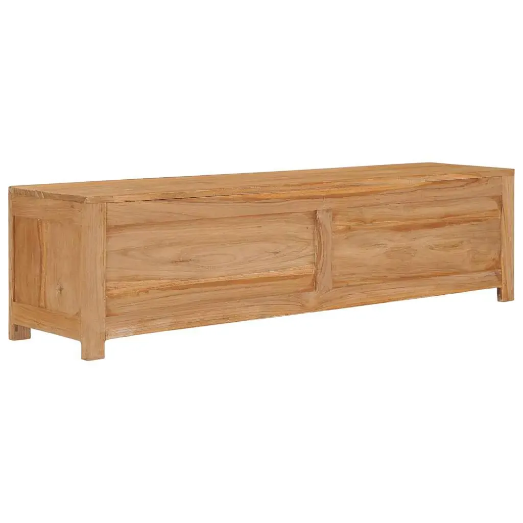 TV Cabinet 115x30x35 cm Solid Teak Wood Price