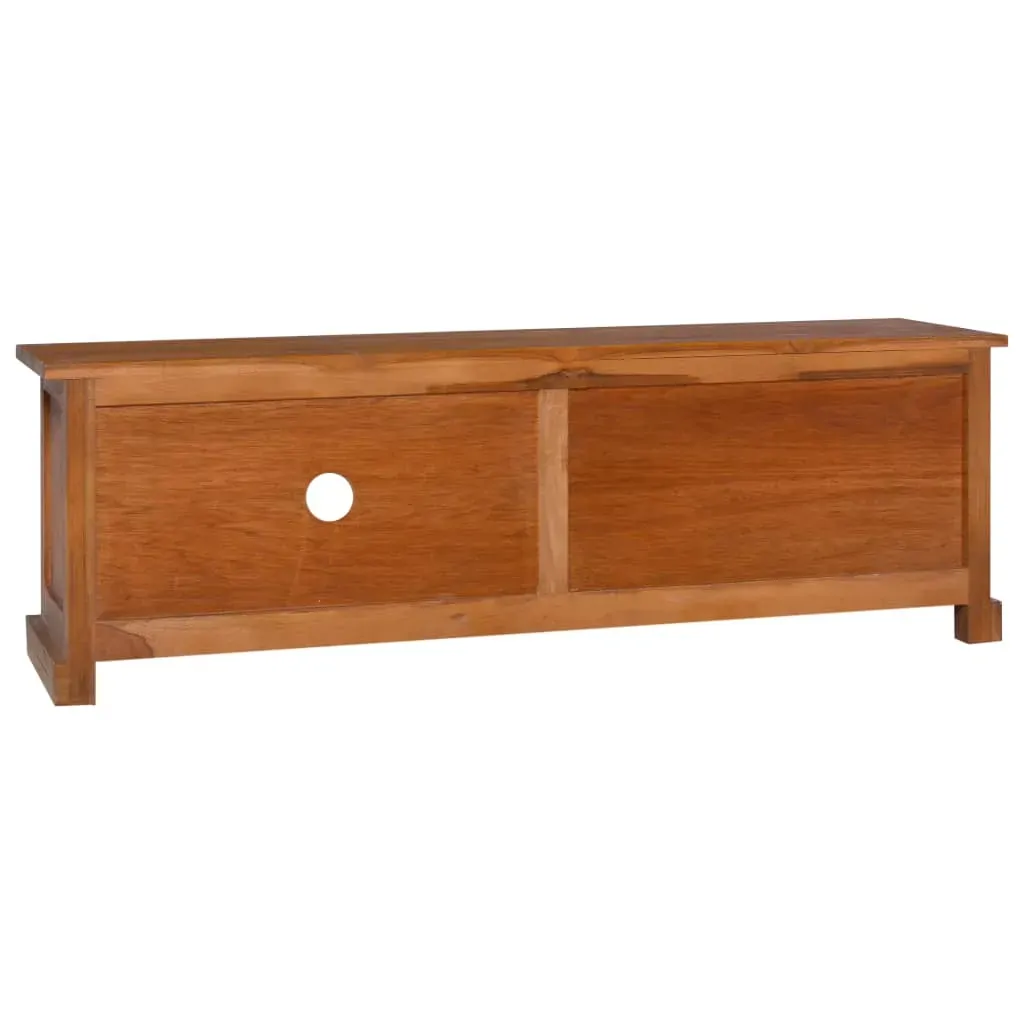 TV Cabinet 112x30x37 cm Solid Teak Wood Price