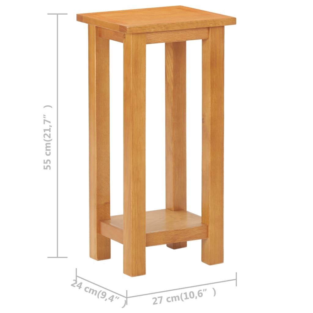 Side Table 27x24x55 cm Solid Oak Wood Price