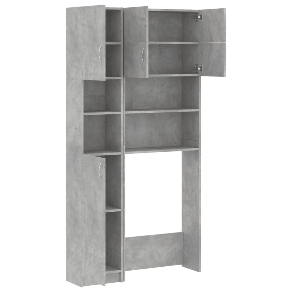 Washing Machine Cabinet Set Concrete Grey Engineered Wood Price