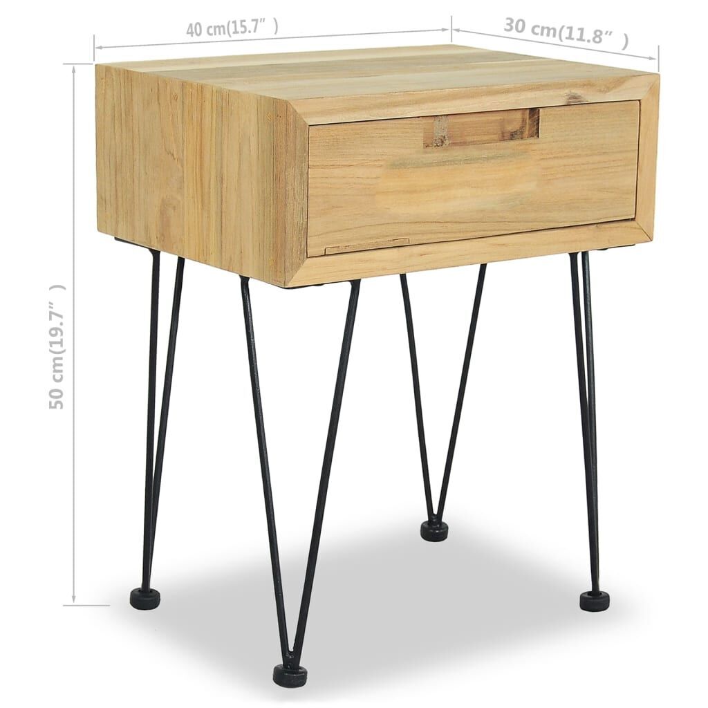 Bedside Cabinets 2 pcs 40x30x50 cm Solid Teak Price