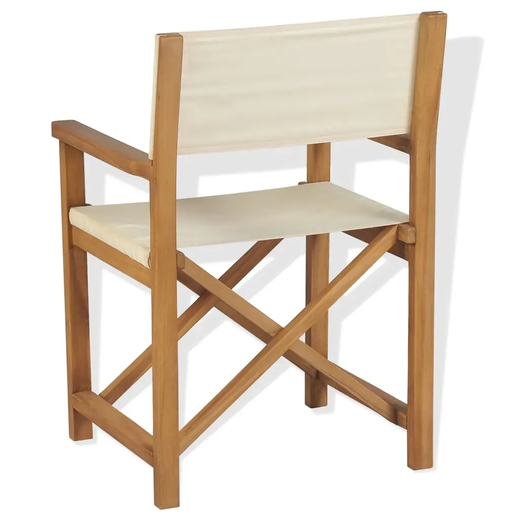 Folding Director's Chairs 2 pcs Solid Teak Wood Price