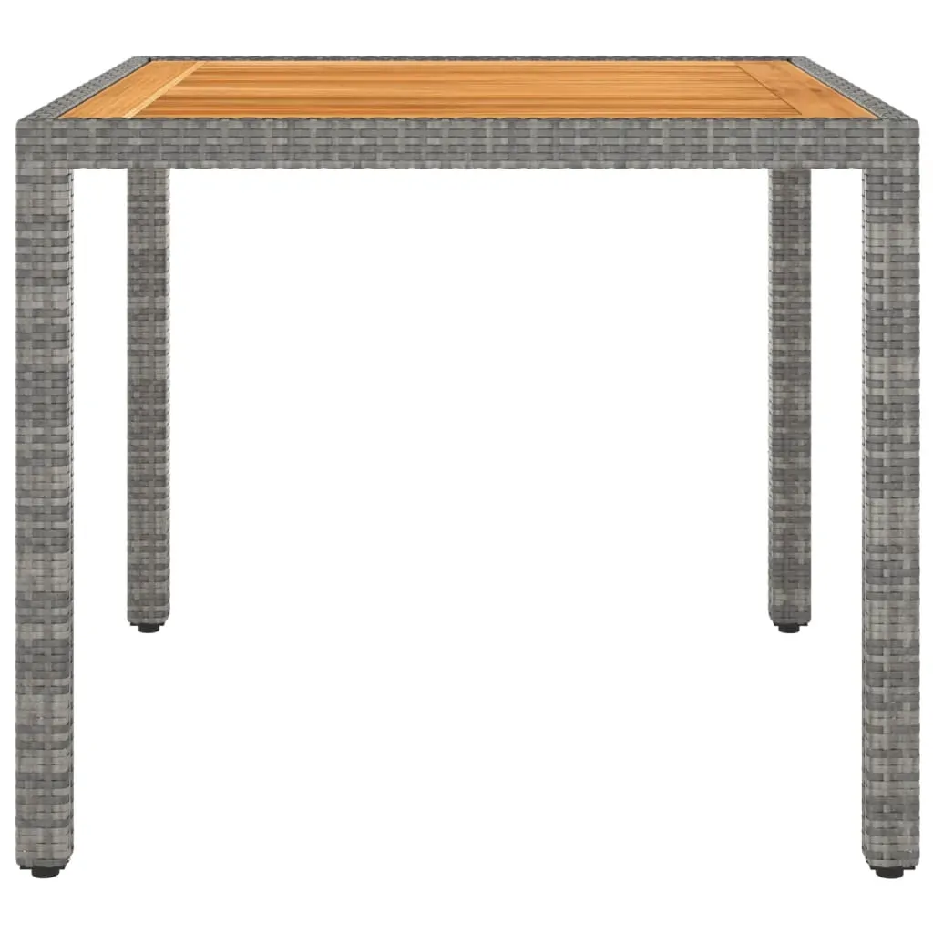 3 Piece Garden Dining Set Poly Rattan Grey Price