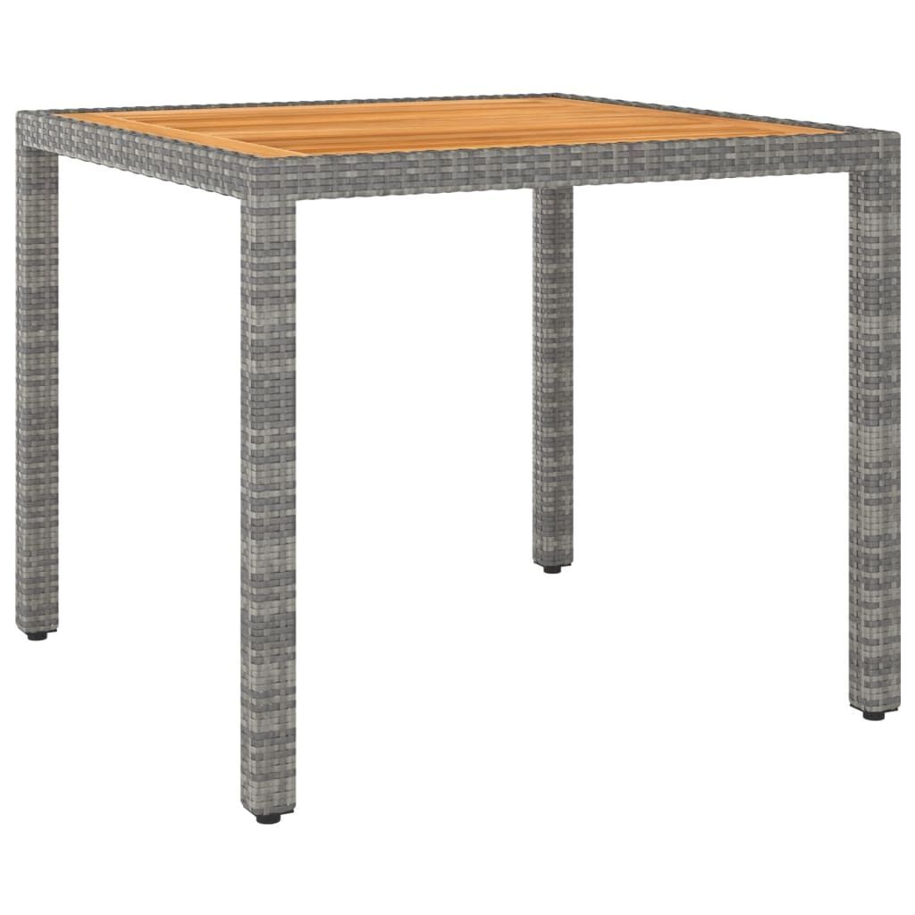 5 Piece Garden Dining Set Poly Rattan Grey Price