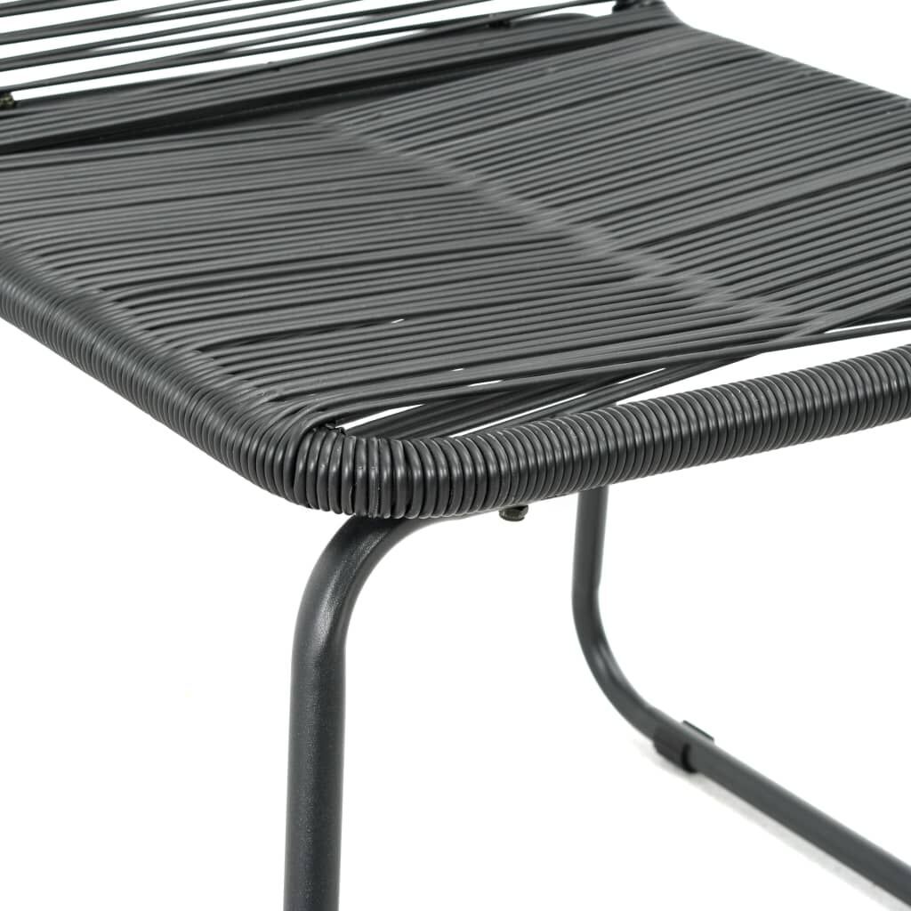 5 Piece Garden Dining Set PVC Rattan Black Price
