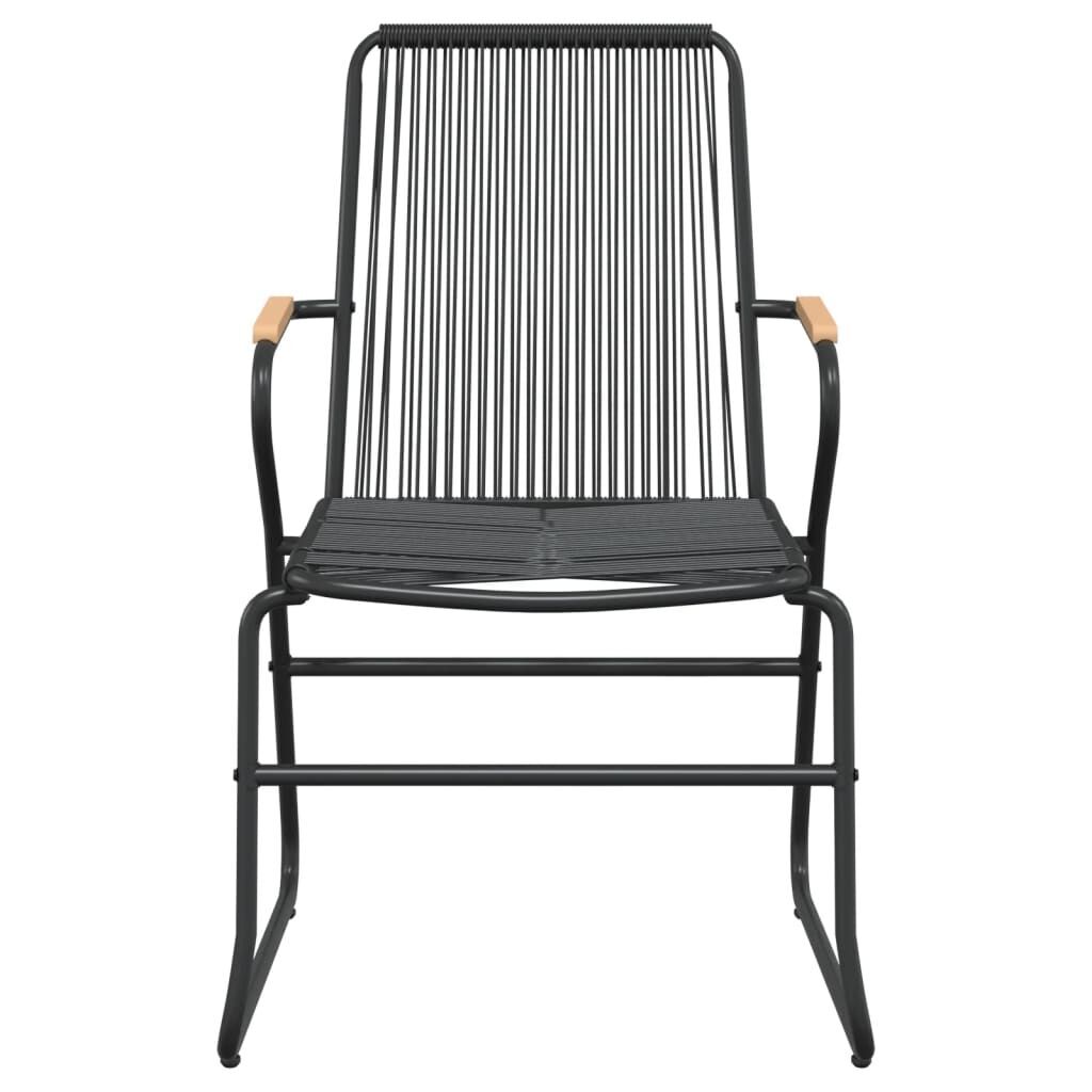 5 Piece Garden Dining Set Black PVC Rattan Price