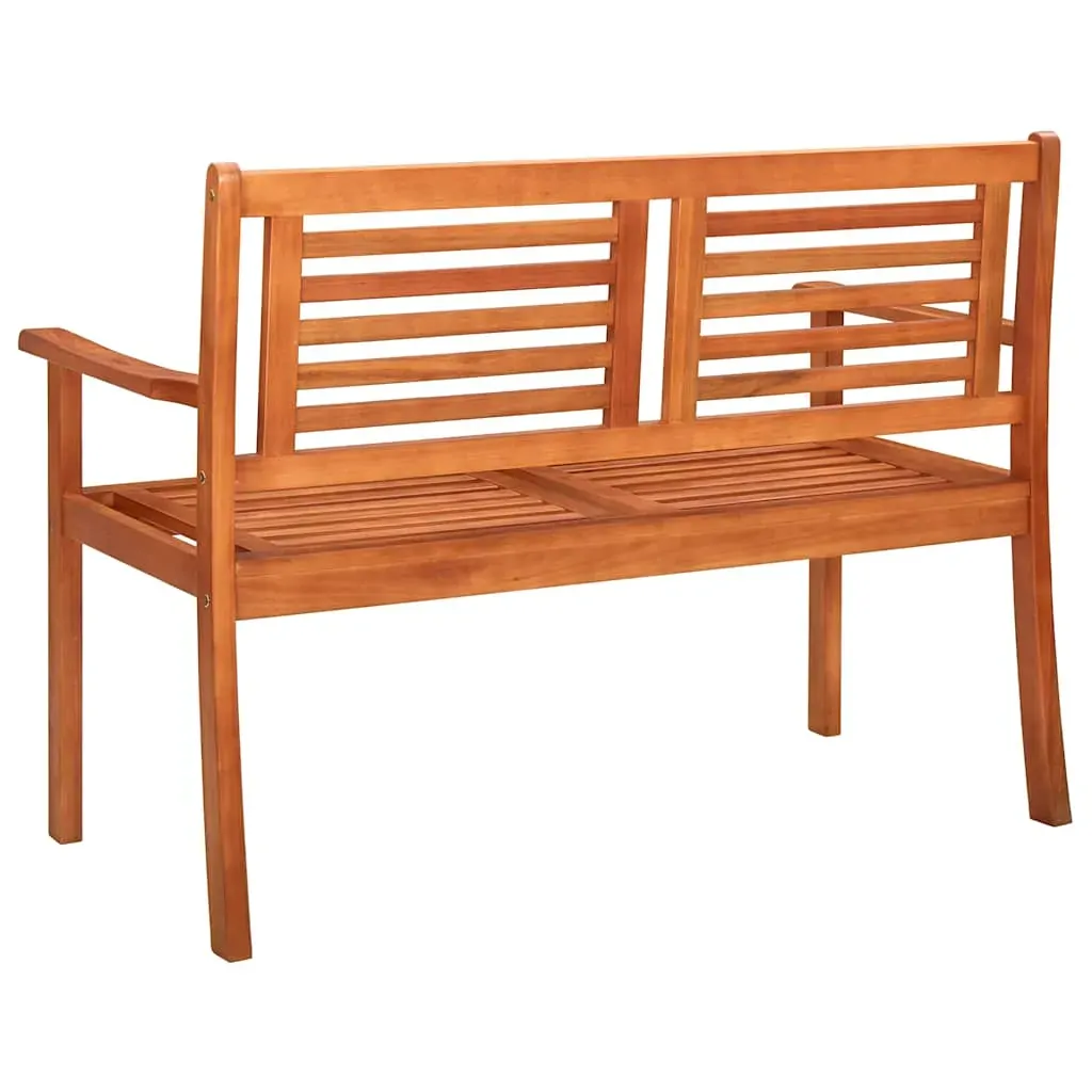 2-Seater Garden Bench with Cushion 120 cm Solid Eucalyptus Wood Price