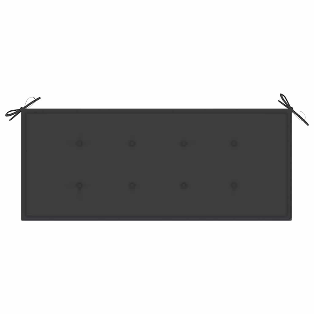 2-Seater Garden Bench with Cushion 120 cm Grey Eucalyptus Wood Price