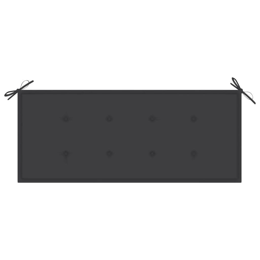 3-Seater Garden Bench with Cushion 150 cm Grey Eucalyptus Wood Price