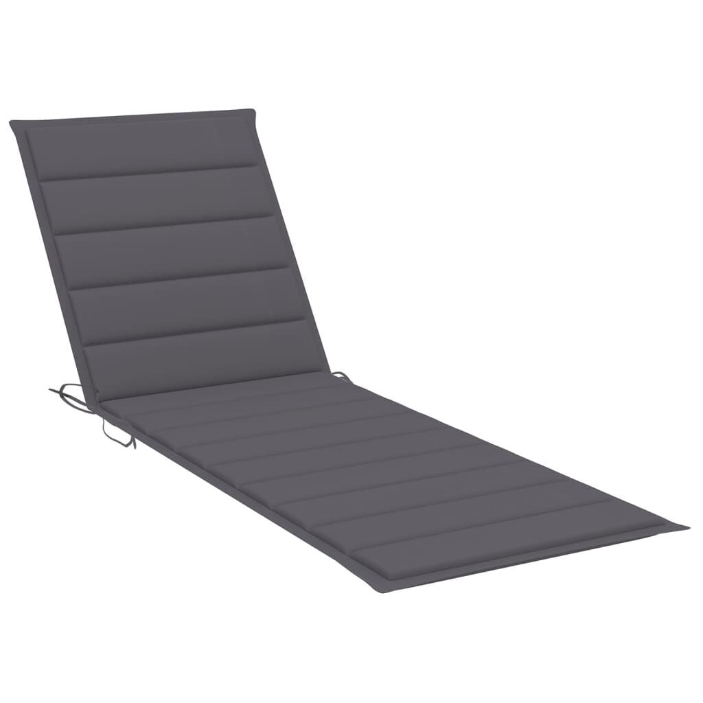 Sun Lounger with Cushion Solid Wood Acacia and Galvanised Steel Price