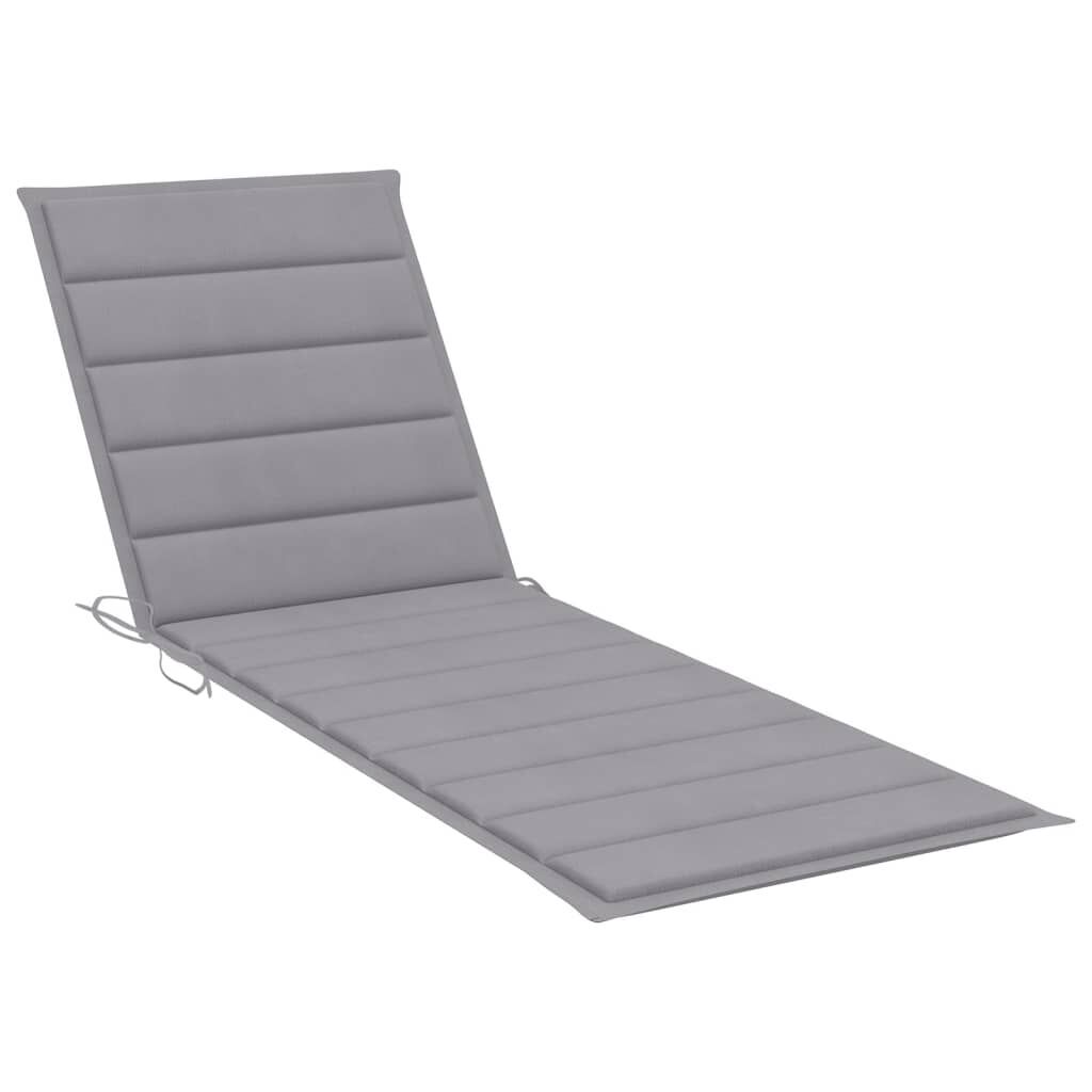 Sun Lounger with Cushion Solid Wood Acacia and Galvanised Steel Price
