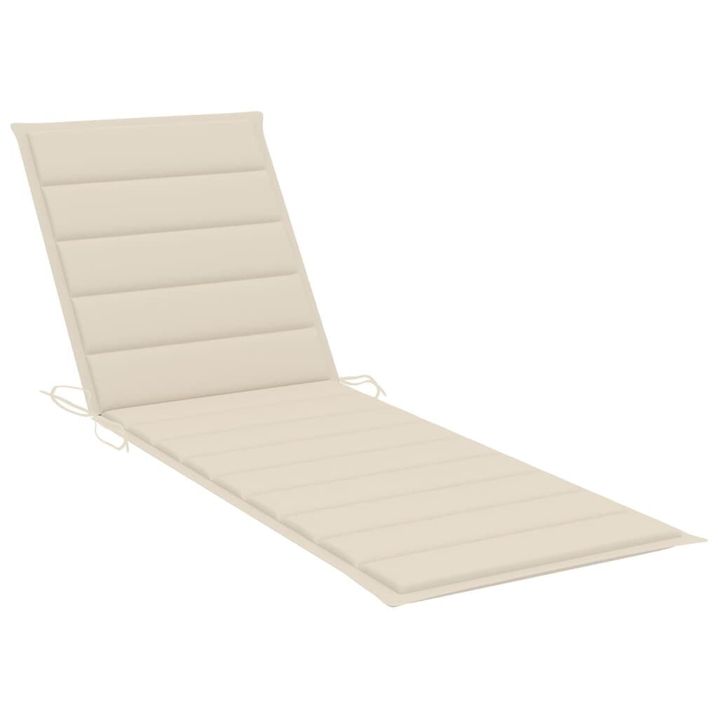 Sun Lounger with Cushion Solid Wood Acacia and Galvanised Steel Price