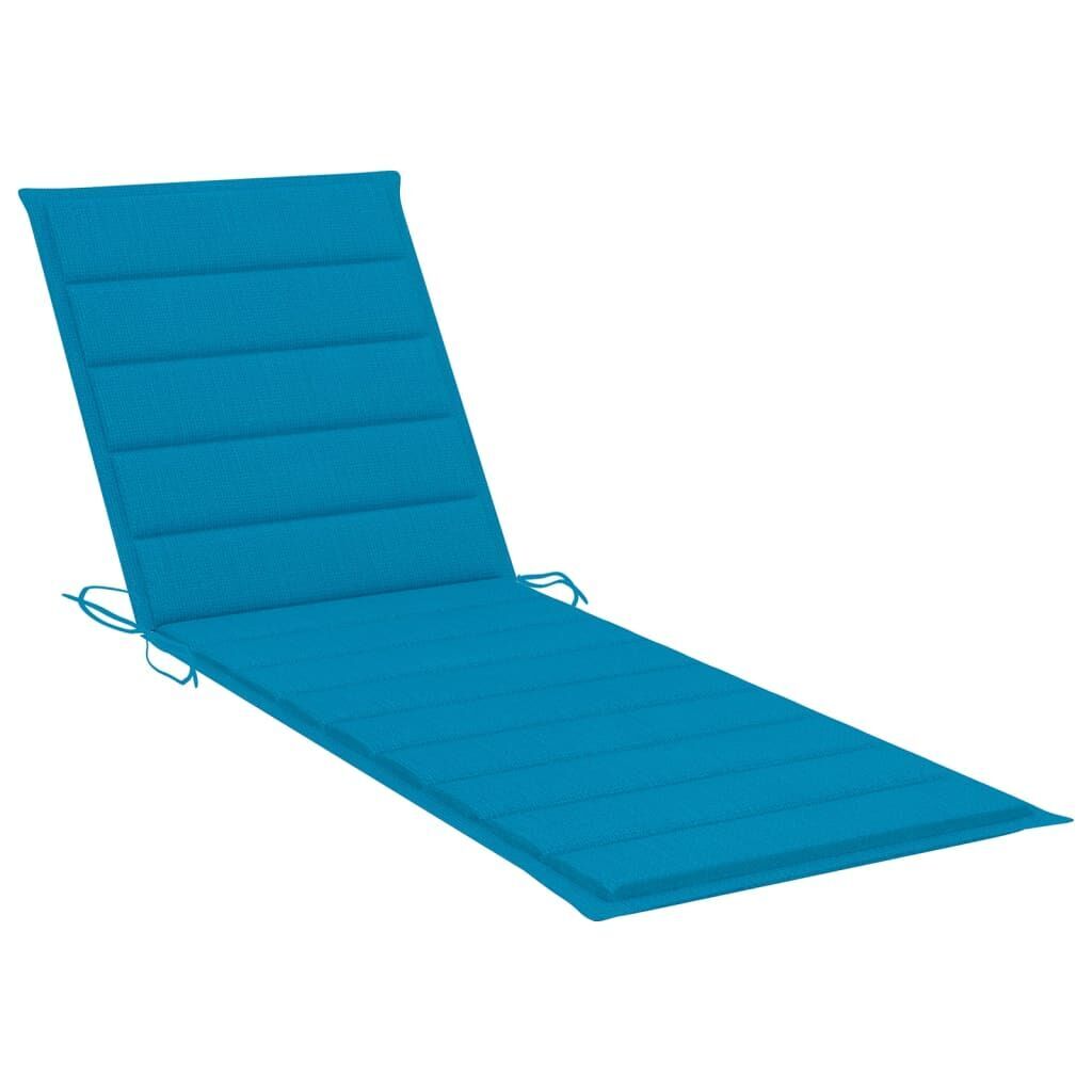 Sun Lounger with Cushion Solid Wood Acacia and Galvanised Steel Price