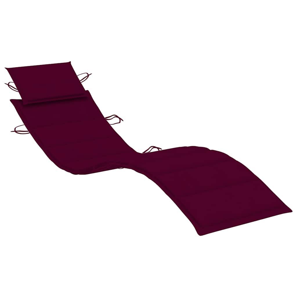 Garden Sun Lounger with Table and Cushion Solid Acacia Wood Price