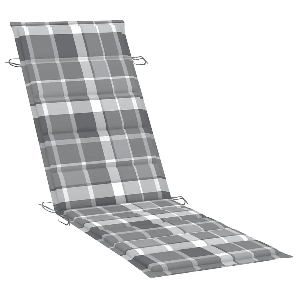 Garden Sun Lounger with Table and Cushion Solid Acacia Wood Price