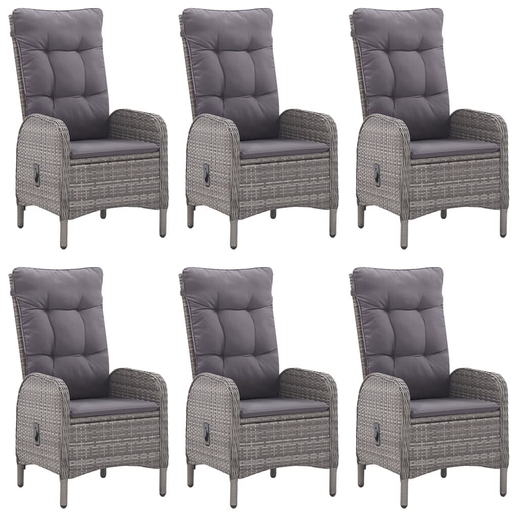7 Piece Garden Dining Set Grey Price