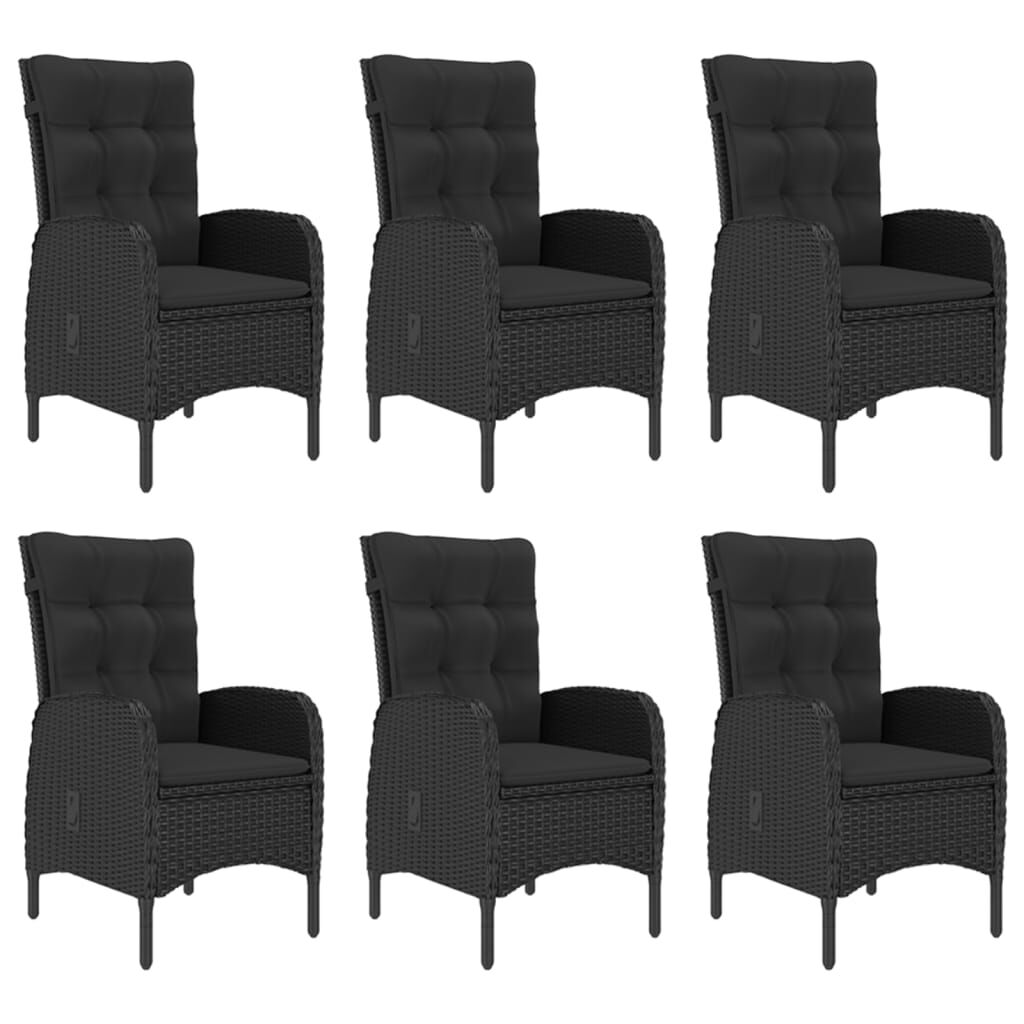 7 Piece Garden Dining Set Black Price