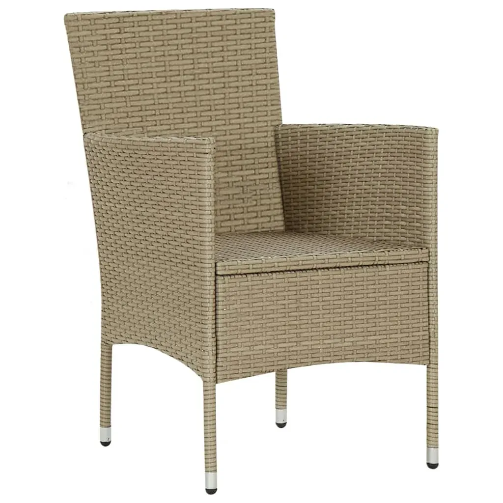 3 Piece Garden Dining Set Beige Price