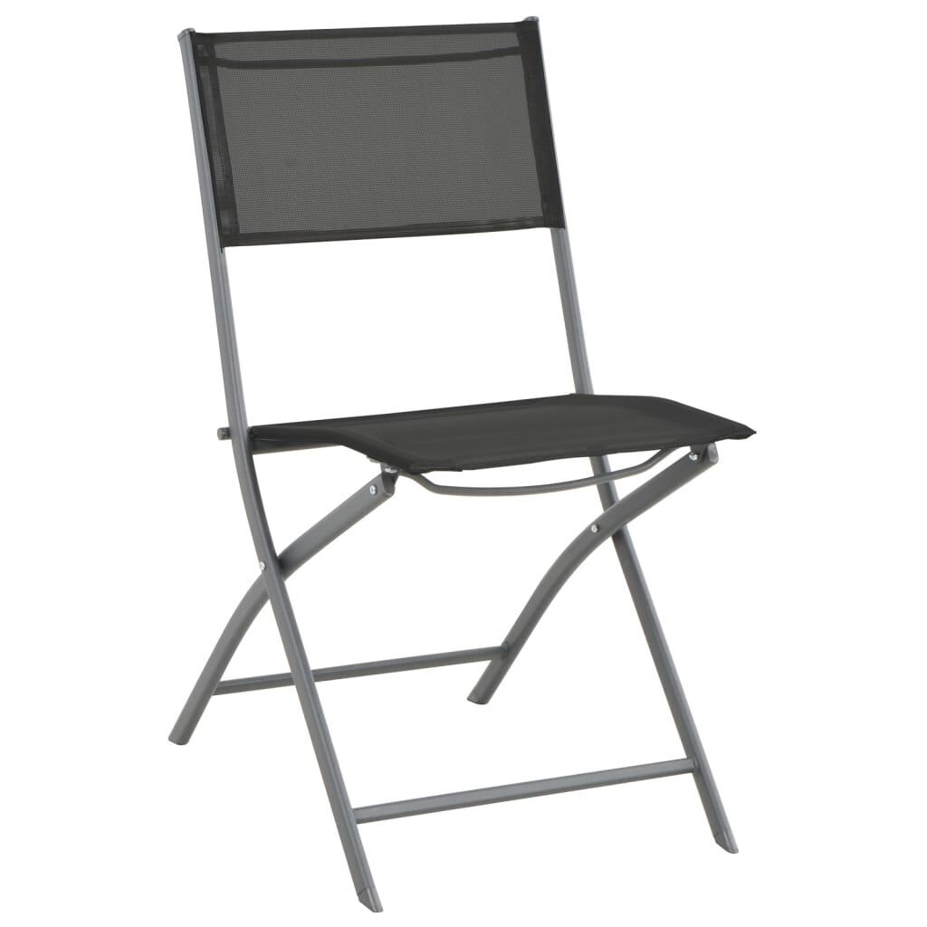 3 Piece Folding Bistro Set Steel Grey Price