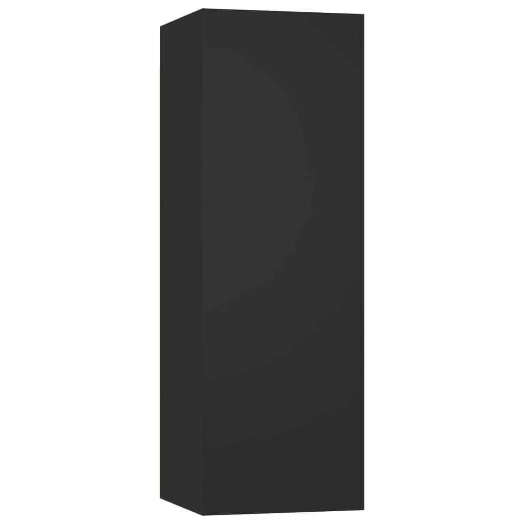 6 Piece TV Cabinet Set Black Engineered Wood Price