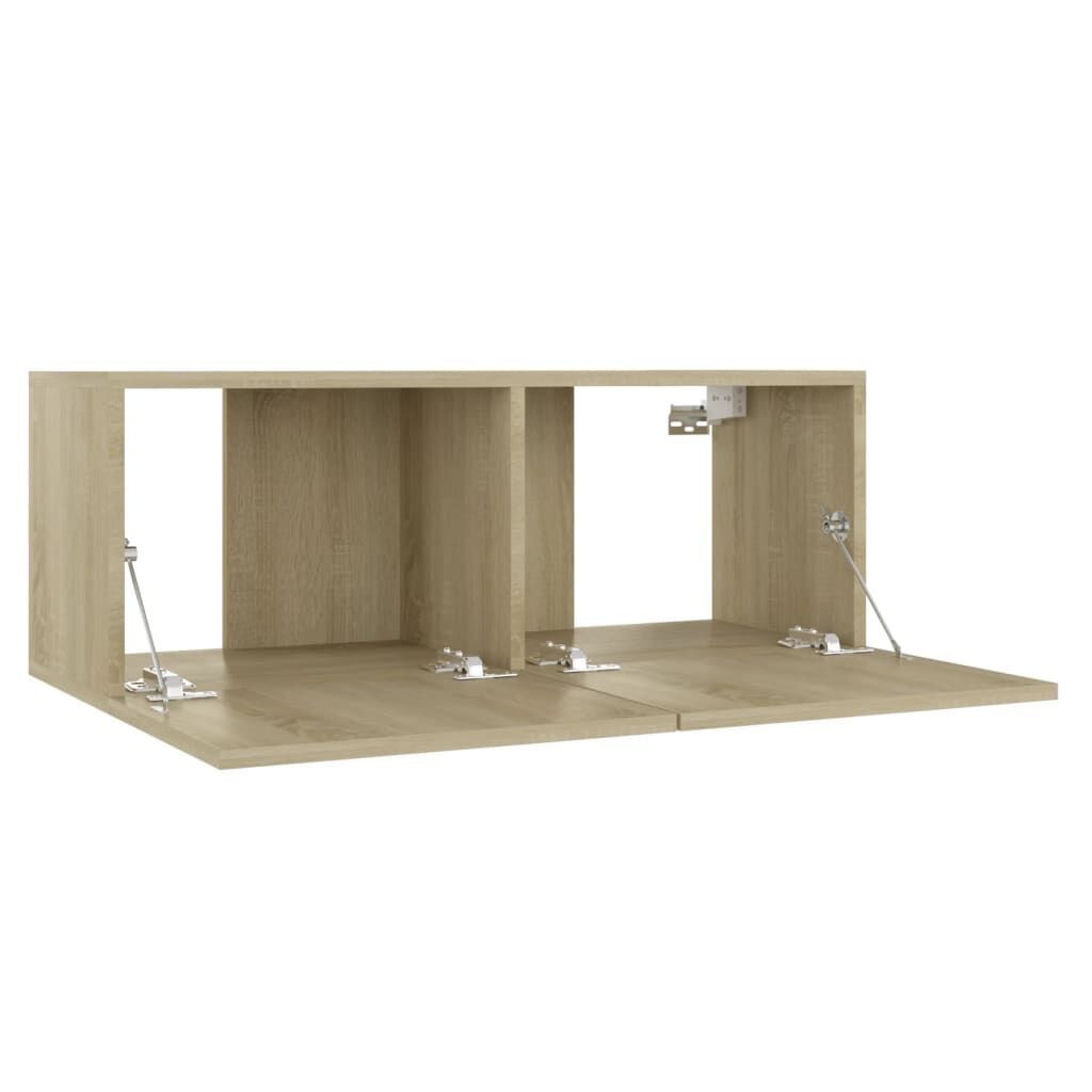3 Piece TV Cabinet Set Sonoma Oak Engineered Wood Price
