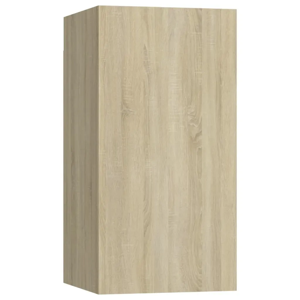 4 Piece TV Cabinet Set Sonoma Oak Engineered Wood Price