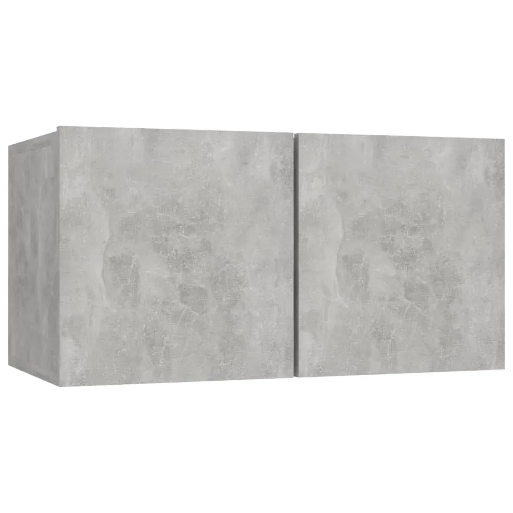 10 Piece TV Cabinet Set Concrete Grey Engineered Wood Price
