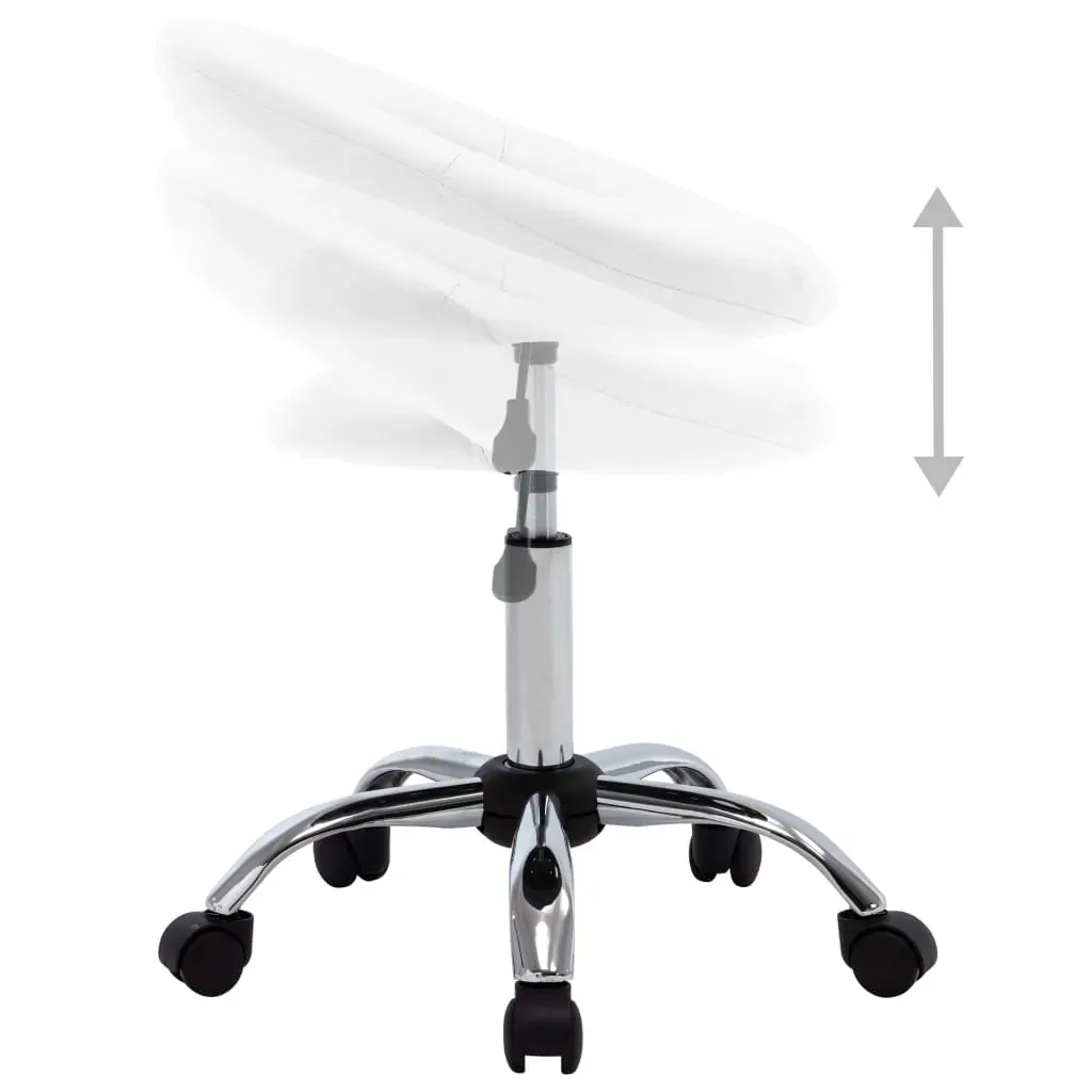 Swivel Dining Chair White Faux Leather Price