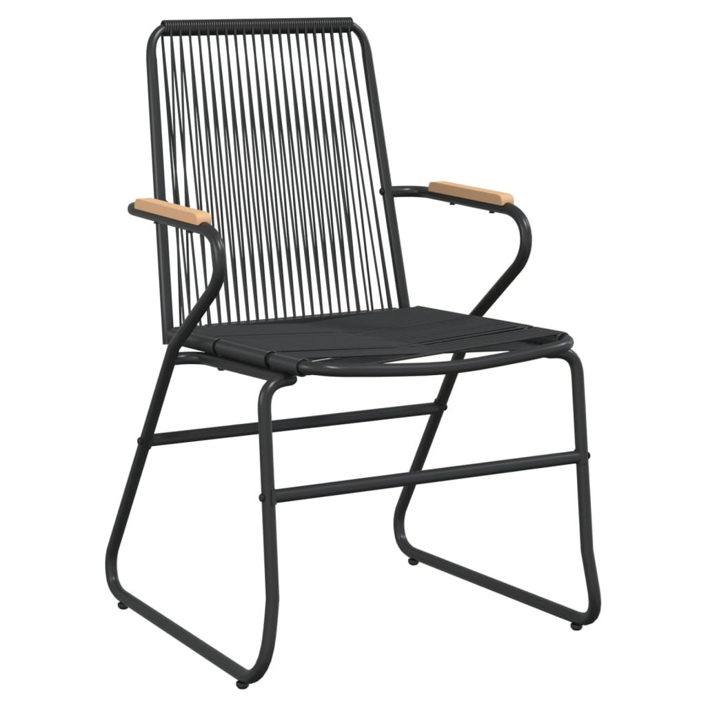 9 Piece Garden Dining Set Black PVC Rattan Price