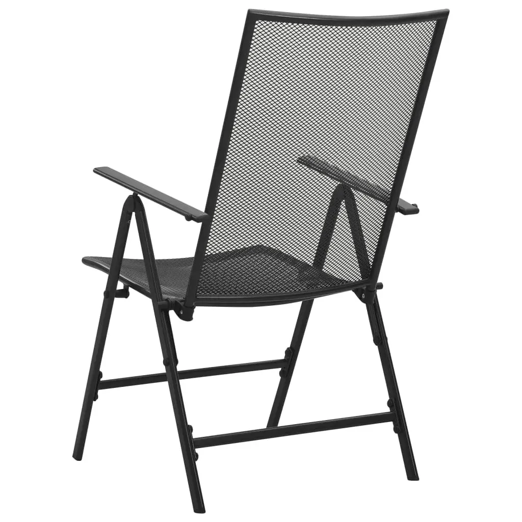Folding Mesh Chairs 4 pcs Steel Anthracite Price