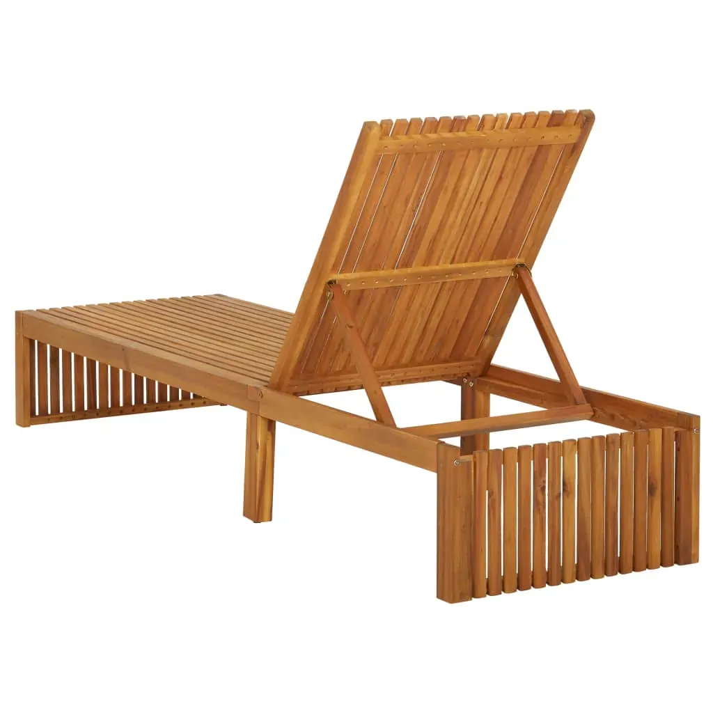 Sun Lounger Solid Acacia Wood Price